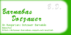 barnabas dotzauer business card